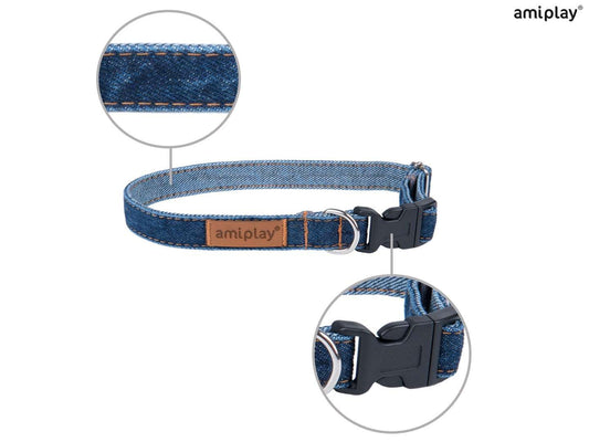 Collier réglable Denim Bleu marine