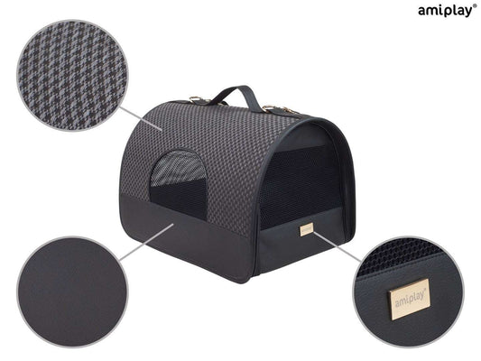 Sac de transport chien et chat Morgan L 45 x 29 x 28 cm noir