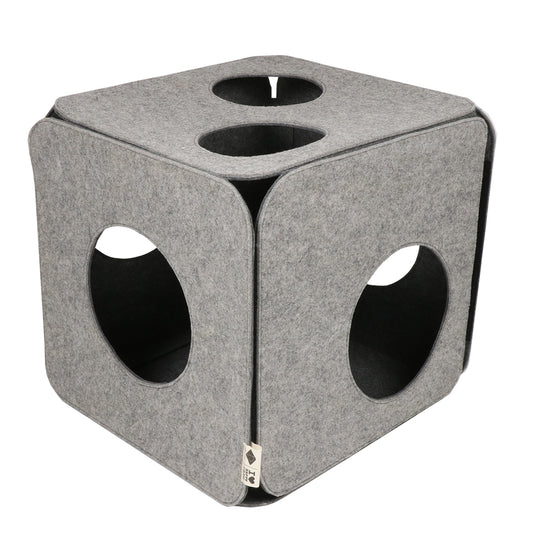NALA - Cube de jeu en feutre gris 40x40x40cm