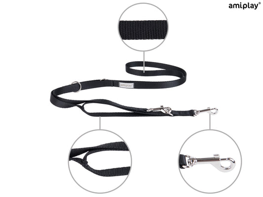 Laisse 7in1 Samba S 1-2M Noir