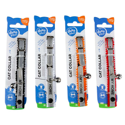 Collier pour chats réfléchissant adresse couleurs mélangées