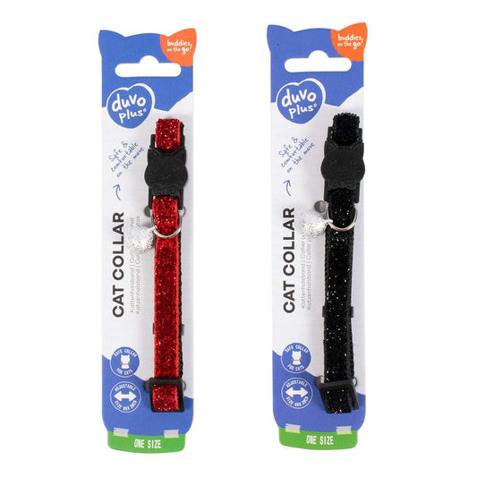 Collier pour chats paillettes 2 nylon couleurs mélangées