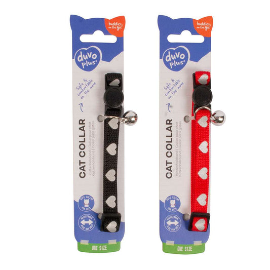 Collier pour chats cĆurs rĂ©flĂ©chissant couleurs mĂ©langĂ©es