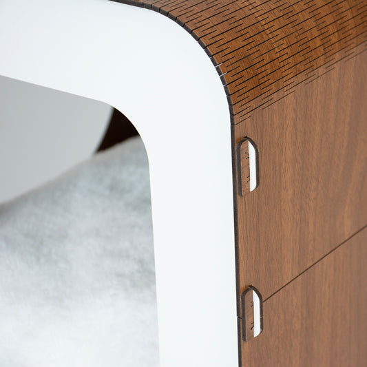 Maison pour chats MDF blanc 33.5x40x34cm