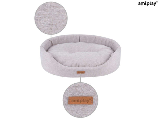 Panier ovale Montana L Beige 58 x 50 x 15 cm