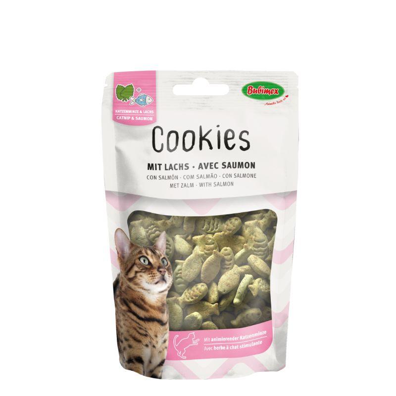 BUBIMEX, Cookies à l'herbe à chat et au saumon : 50g