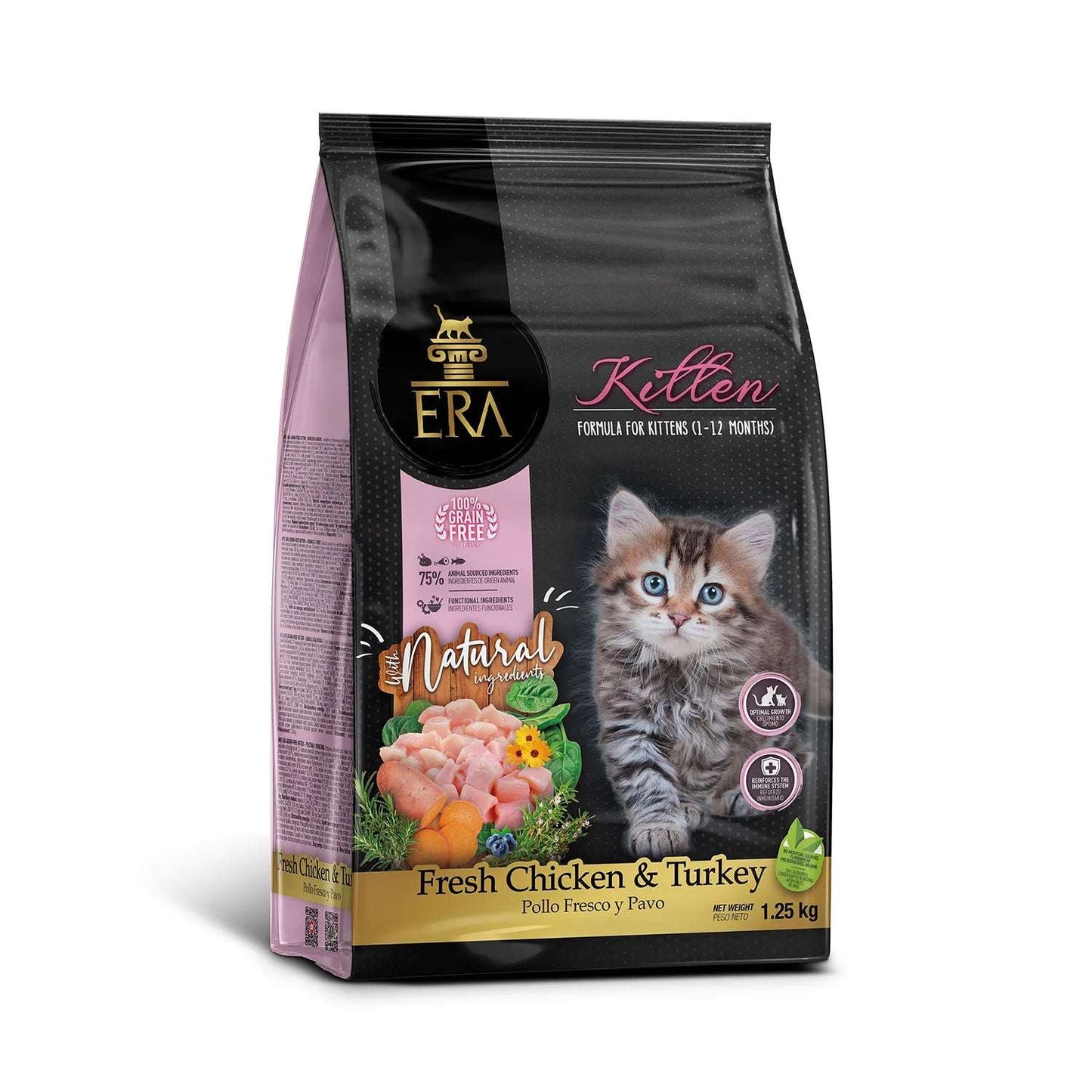 Aliment pour Chatons ERA Sans Céréales au Poulet et la Dinde 1.25Kg