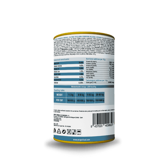 ERA Sybarite Poulet et Poisson Blanc à la Citrouille Nourriture humide pour chiens 400Gr