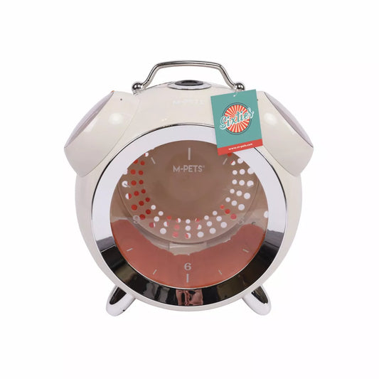 M-PETS SIXTIES Clock Cage de transport Blanc 40.1x44x25.9cm