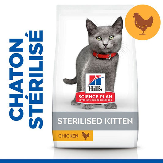 Croquettes pour Chaton Stérilisé - au Poulet 300Gr