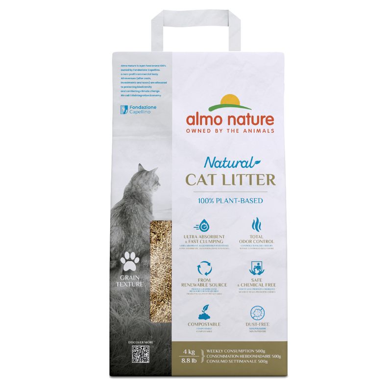Litière Almo Nature Natural Grain Texture pour chat